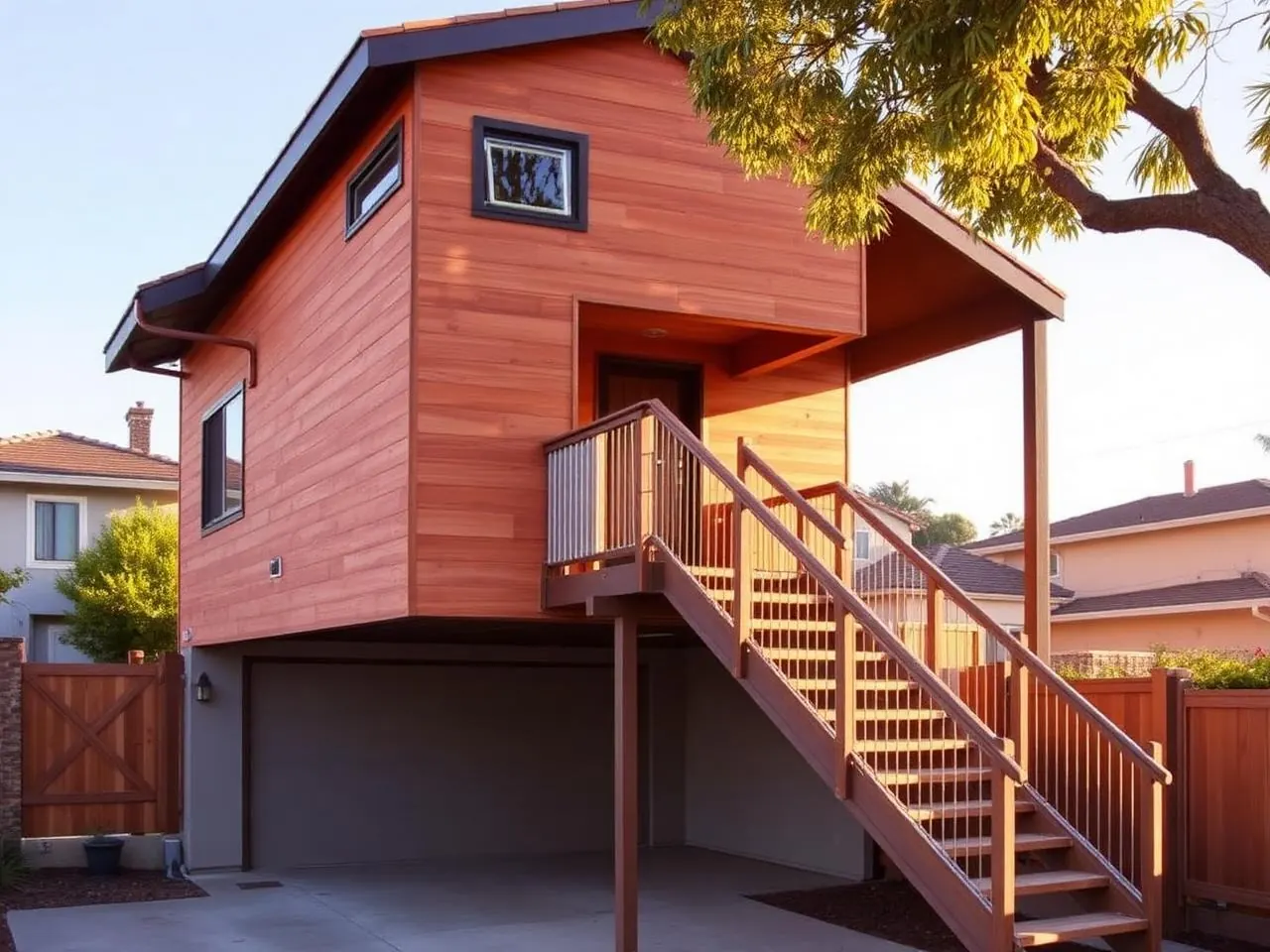 Alternative above-garage ADU configuration